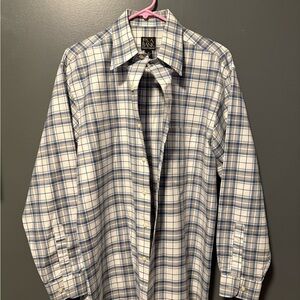 Jos. A. Bank Blue and White Checkered Shirt